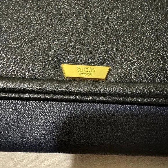 Tutilo three section clutch/wallet- two-toned - black and navy. - Picture 7 of 9